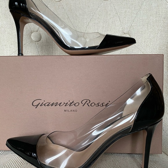 Gianvito Rossi 85 Plexi and Leather Pumps - Picture 8 of 16